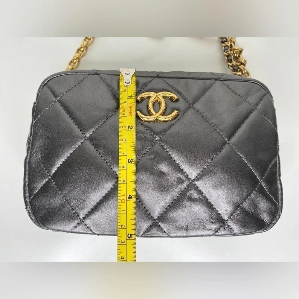 Chanel Métiers d’Art CC Jewel Mini Camera Bag – Rothenium (Grey) Color Lambskin - Picture 12 of 16